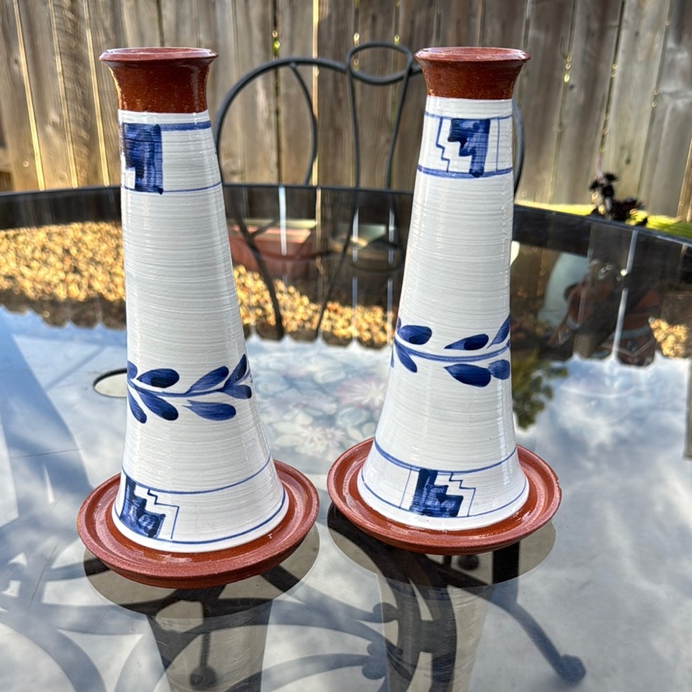 Blue and White Ceramic Vases